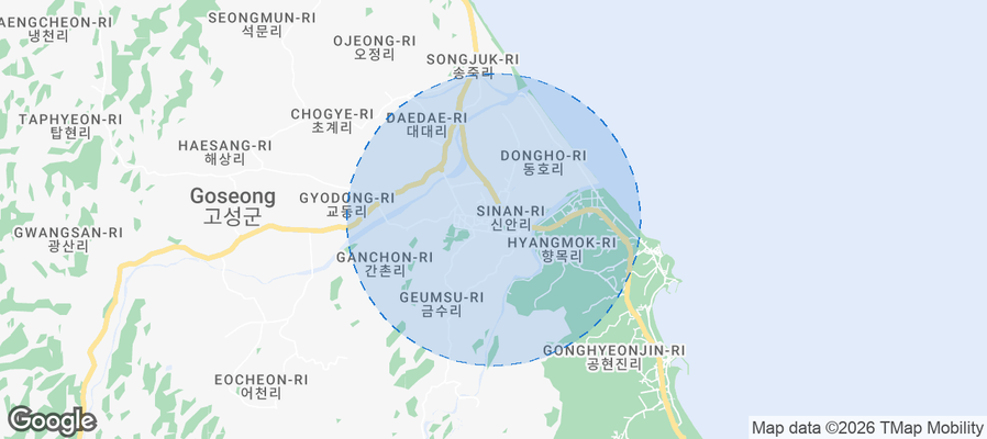 Goseong Airbnb map
